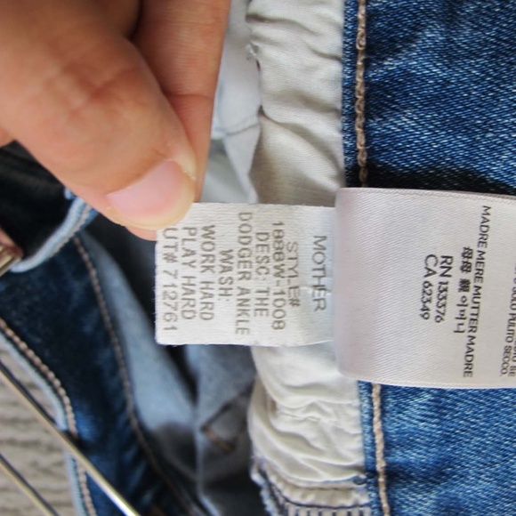 MOTHER Denim Jeans The Dodger Ankle Work Hard Play Hard 29 - Picture 5 of 5